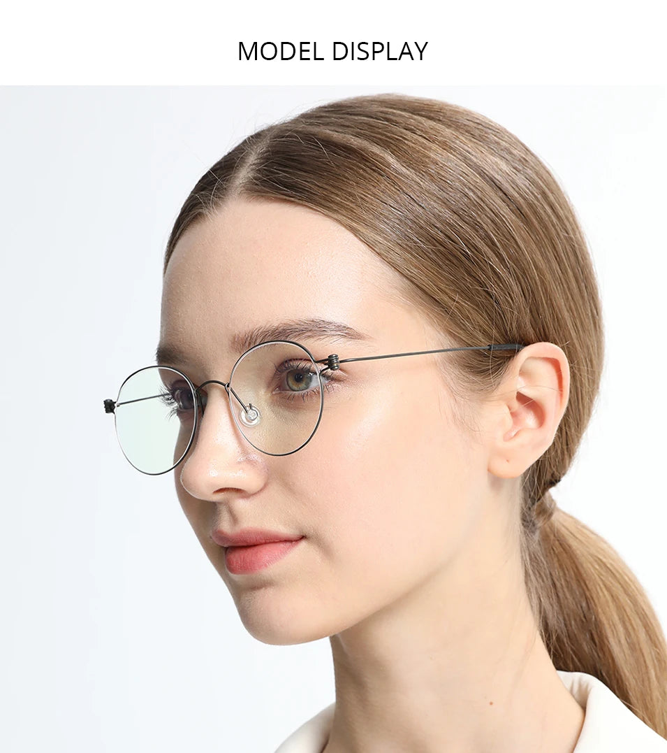 FONEX B Titanium Glasses Frame Women Brand Design Eyeglasses Men Korean Denmark Ultralight-Weight Morten Screwless Eyewear 7510 BAZAARHUBO