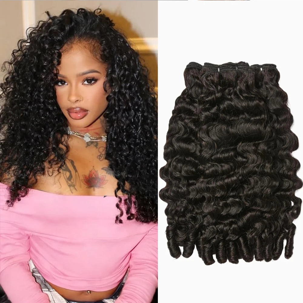 Burmese Curly Human Hair Bundles 15A Virgin Human Hair Bundles Double Drawn Vietnamese Hair Extension Raw Hair Bundles