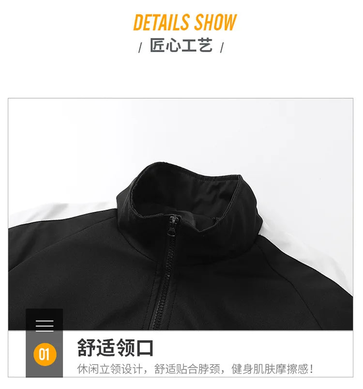 Outdoor Men's sportswear set (Jacket + Sweatpants) umbrella corporation print Zip-up Tracksuit Branded men's sweatshirt set