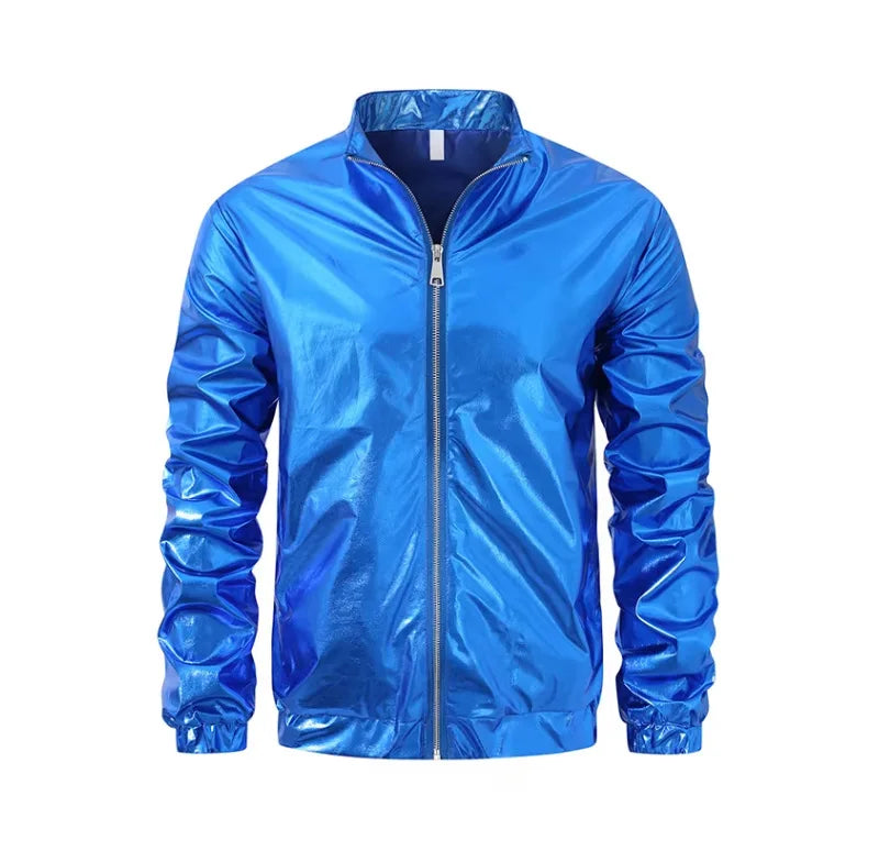 Unisex Jacket and Long Pants Tracksuit Stand Collar Sports Suit 2 Piece Set Men Women Cosplay Stage Performance Dance Costumes