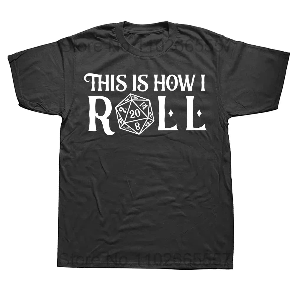 Mathematical Formula Tshirt Pattern Street Wear Short Sleeve I Have a Plan D20 Dice RolePlaying Game Tshirt Women Men Edition