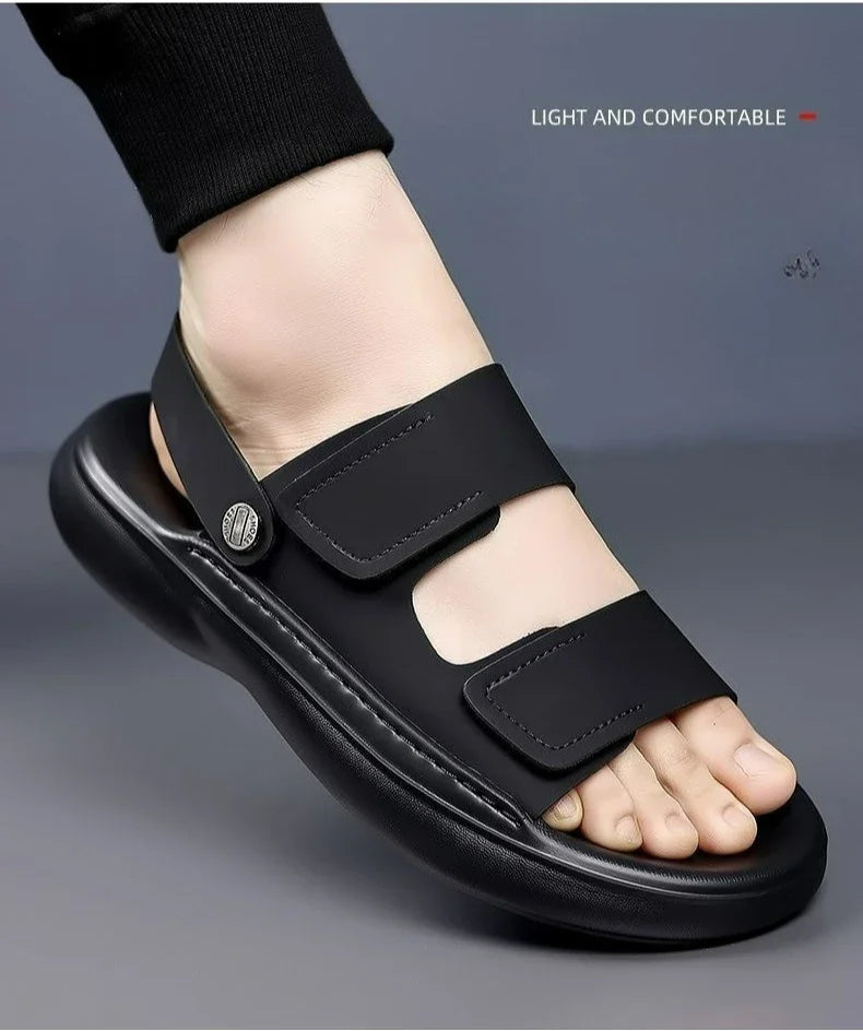 2026 New Men Sandals Casual Breathable Soft Sole Non-Slip Outdoor Fashion Beach Shoes Travel Slippers
