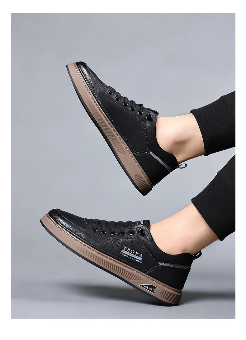 Luxury Casual Business Tennis Loafers Sneakers Moccasins Social Outdoor Fashion Shoes For Men  Men's Genuine Leather Shoes