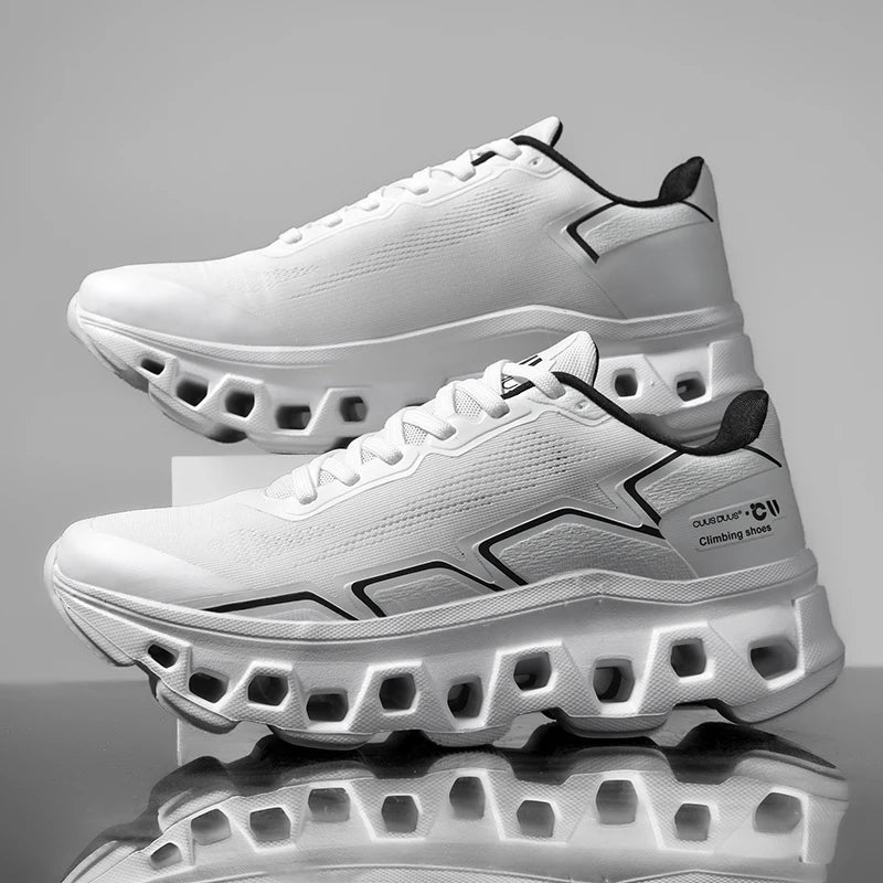 Men's Running Shoes Jogging Breathable Mesh Cushioning Non-Slip Outdoor Luxury Shoes Couple Trainer Race Sneakers Off-road Shoes