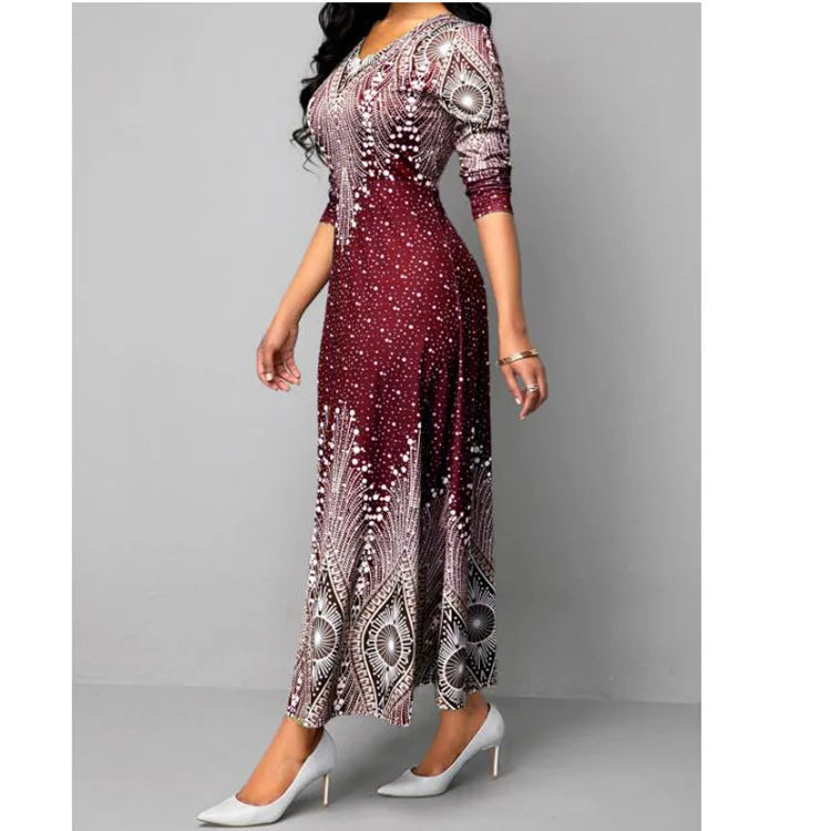 New 2026 Women's South African Long Dress For Women Dashiki Fashion Summer Print Dress Ankara Party Dress Festa African Clothing