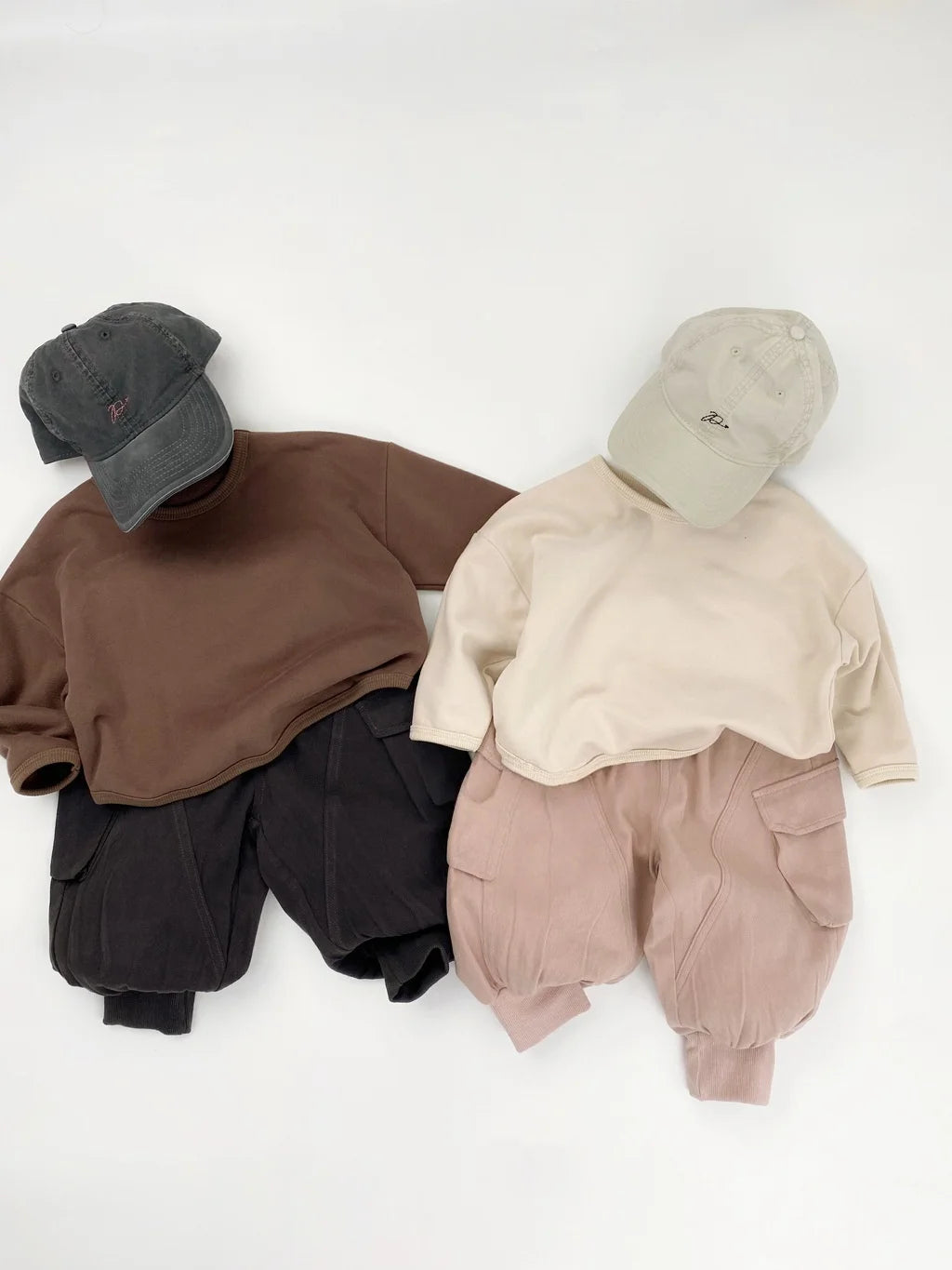 1-7 Y Kids Casual Pants  2026 Spring New Arrivals Korean Style Loose-Fit Cuffed Ankle Cargo Pants with Pockets for Boys and Girl