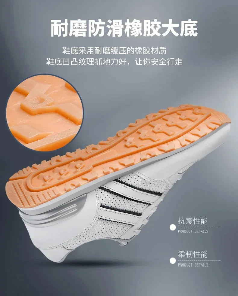 2024 Men Classical Running Shoes Lightweight Leather Outdoor Casual Sneakers Men Comfortable Sport Breathable Flat Jogging Shoes