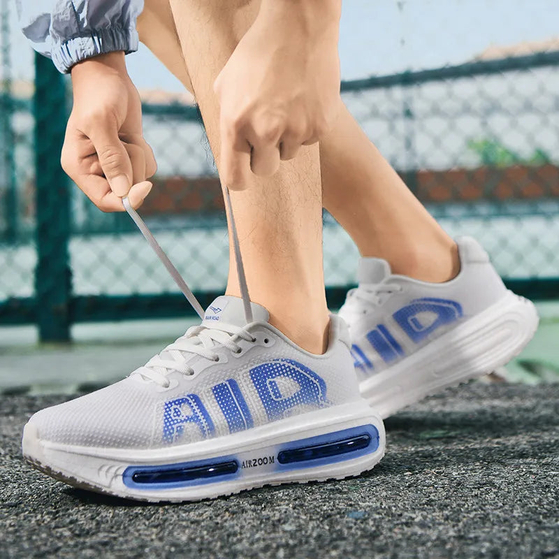 Men Sports Running Shoes Casual Marathon Breathable Lightweight Women's Comfortable Athletic Nonskid Walking Sneakers Outdoors