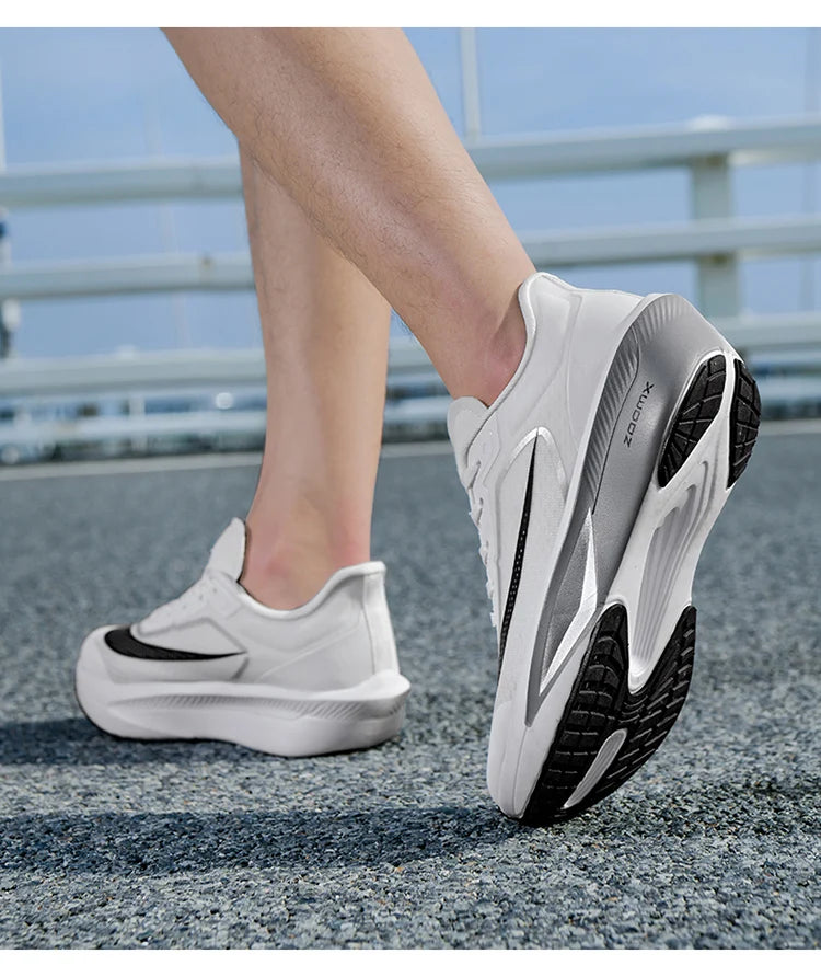 Brand Men's Carbon Plate Running Shoes Soft Cushion Shock Absorbing Sports Shoes Unisex Sneakers Light Anti-Slip Training Shoes