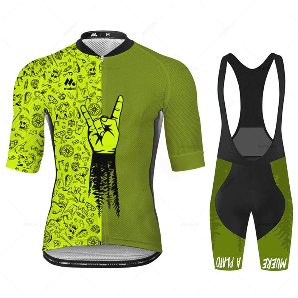 Cycling Jersey Set Team Racing Bike Clothes Summer Mountain Bicycle Clothing Men's Sports Mallot Ciclismo Hombre Fashion Clothes