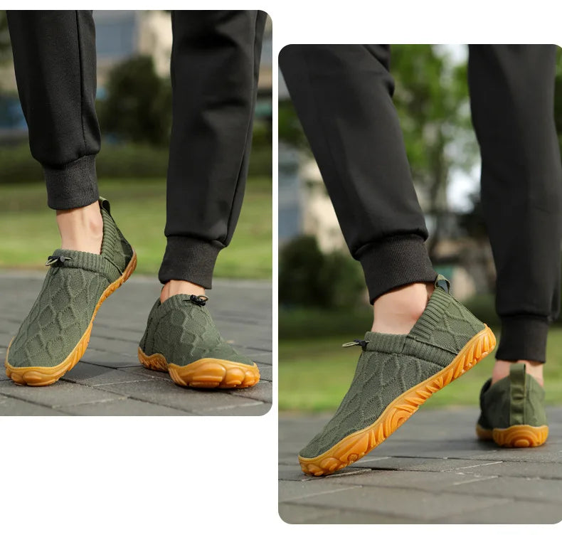 Minimalist Men's Barefoot Shoes Anti Slip Breathable Knitting Walking Shoes for Men Wear-resistant Lightweight Running Sneakers