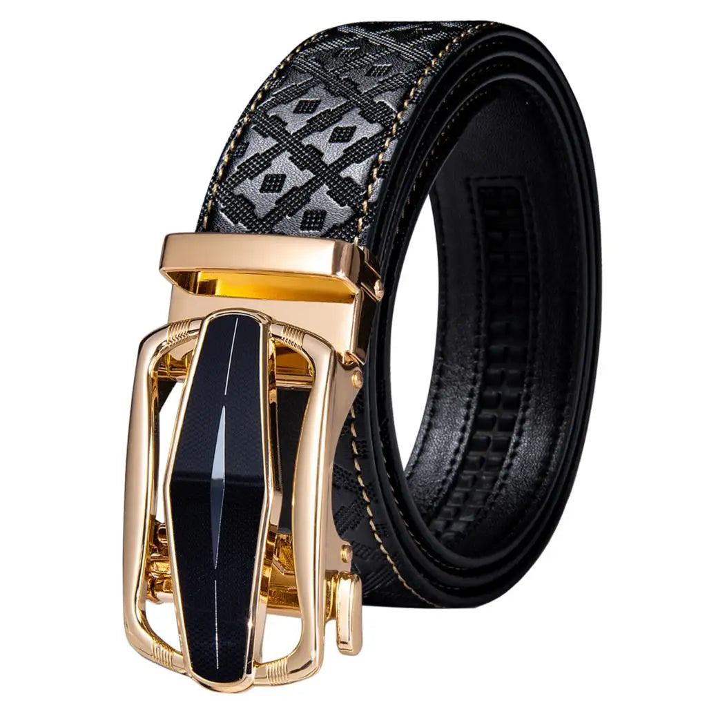 High Quality Mens Belts Black Brown Blue White Green Leather Straps Casual Gold Automatic Buckles Waistband Belt for Men Wedding BAZAARHUBO