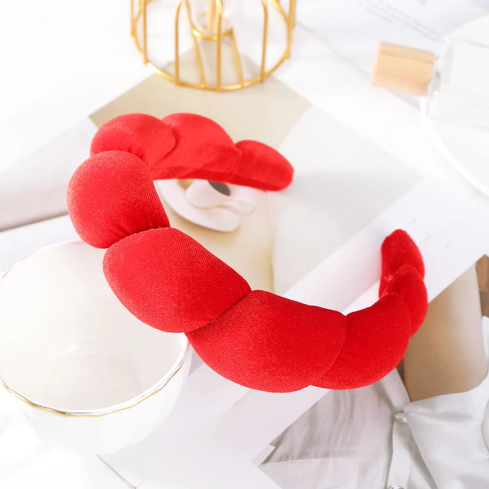Fashion Padded Headbands for Women Wide Bezel Hairbands Thick Velvet Hair Hoop Girls Sponge Non-slip Hairband Hair Accessories BAZAARHUBO