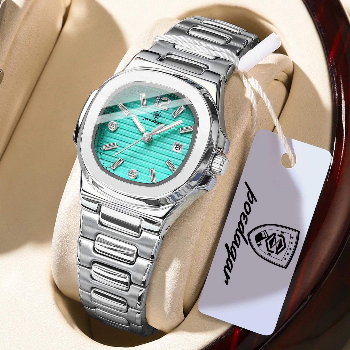 POEDAGAR Casual Fashion Ladies Wristwatch Luminous Waterproof Date Woman Watch Luxury Quartz Square Women's Watches Reloj Hombre