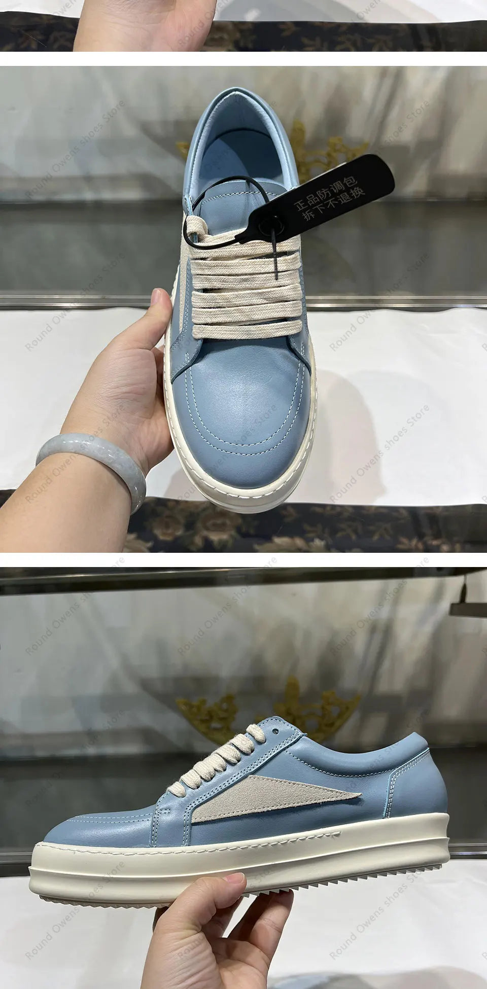 Dunk Blue Low Top Quality Casual Shoes Men Genuine Leather Hip-hop Rock Women Lace Up Ro Original Platform Flat Luxury Sneakers