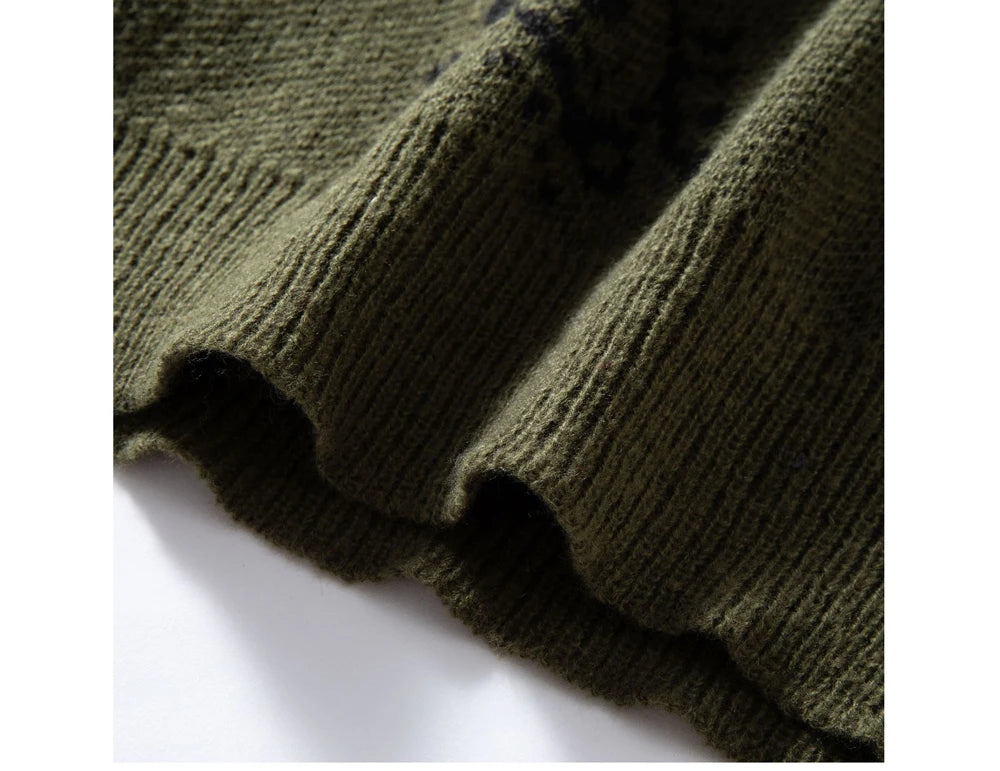 Autumn Winter Men's O-Neck Sweater Casual Men Warm Cashmere Knitted Pullover Men Classic Loose Knitwear Sweaters Clothing