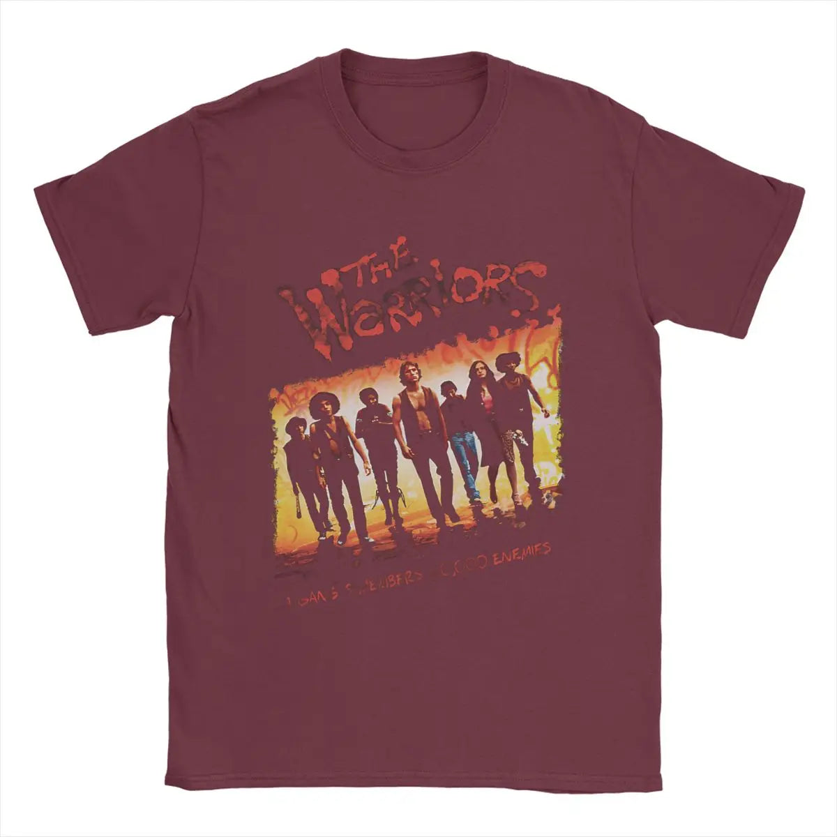 Novelty The Warriors One Gang T-Shirt for Men Crewneck Pure Cotton T Shirts Short Sleeve Tees Graphic Tops