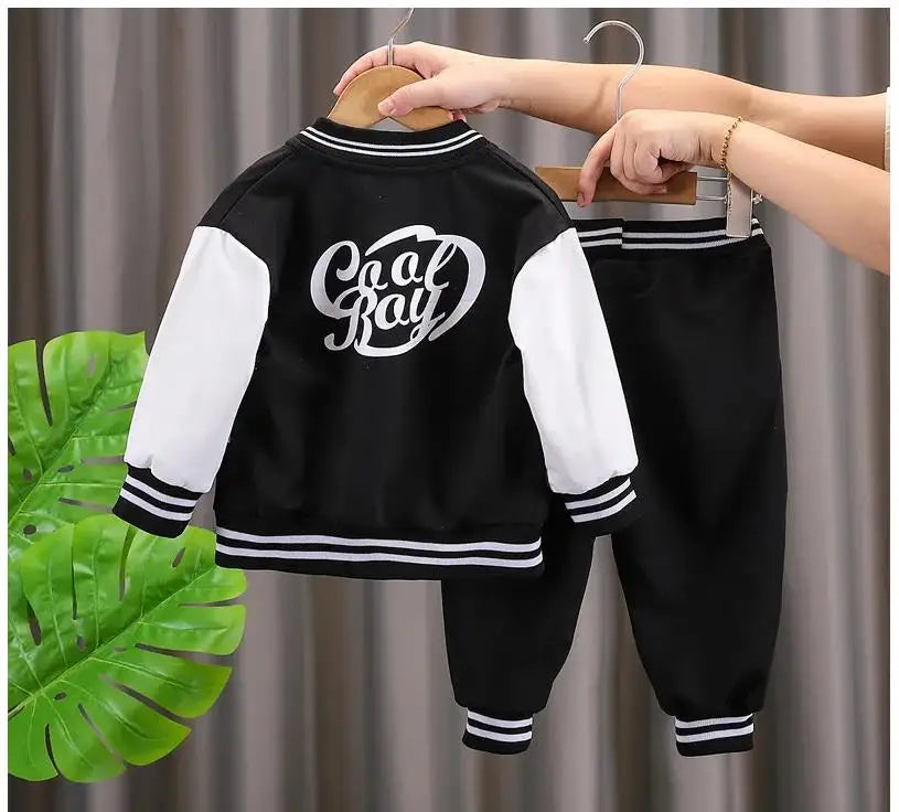 Fashion Autumn Children Suits Baby Boys Girls Clothes stamp Cotton T-Shirt Pants 2Pcs/sets Spring Toddler Clothing Sport Suits
