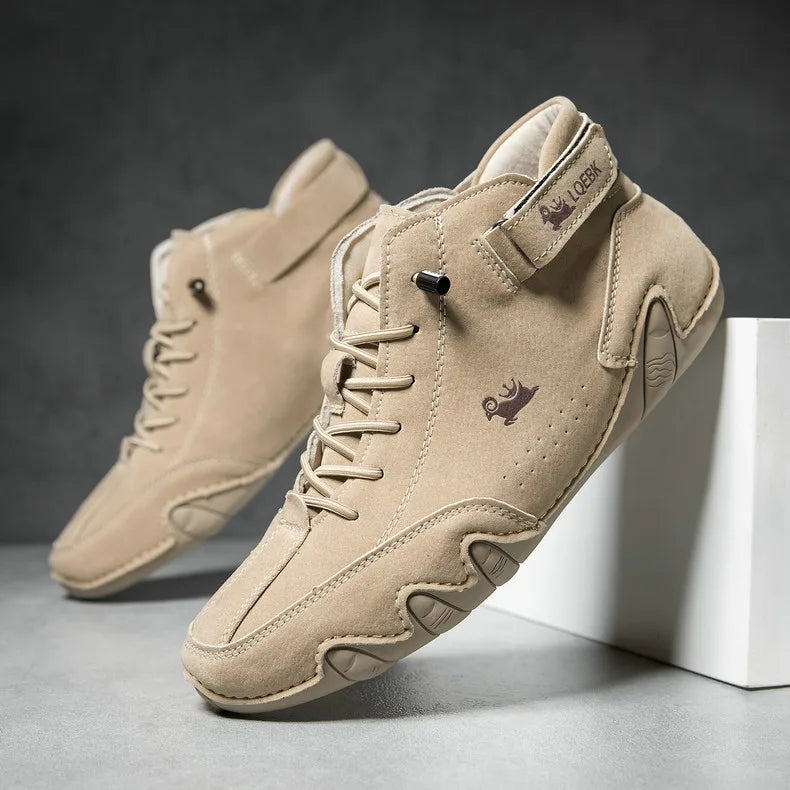 LDECK Leather Casual Shoes Sneakers for Men Fashion Outdoor Walking Loafers Shoes Comfortable Footwear Luxury Man Boots 2025 New