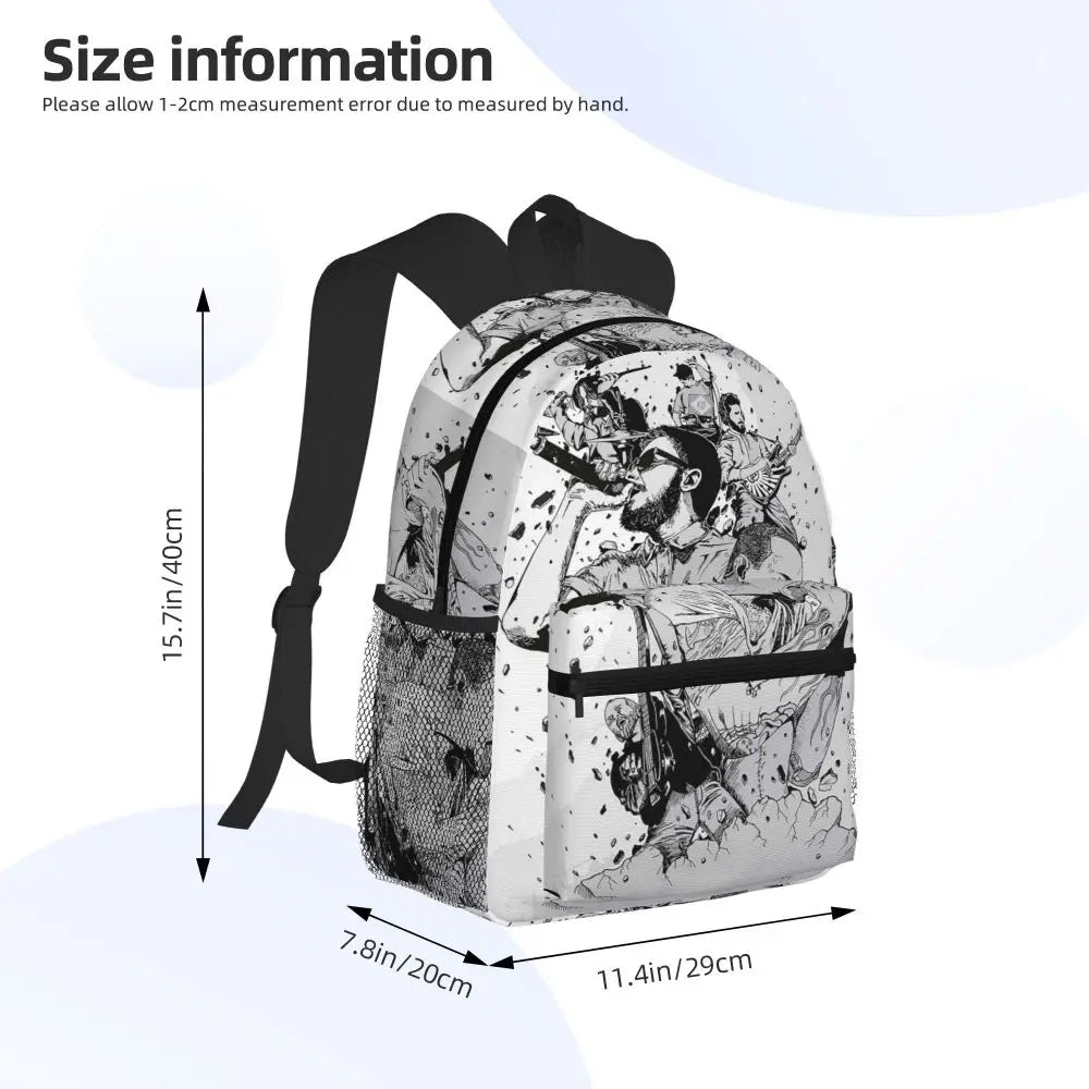 L-Linkin-S P-Park-S Band Student Backpack School Bag Hiking Travel Daypack for Boys Girls Fashion Bookbag Shoulder Bags
