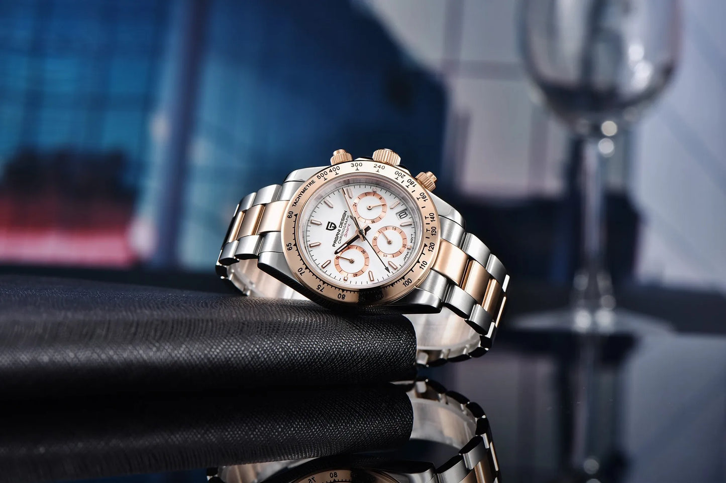 2026 New PAGANI DESIGN Rose Gold Chronograph Men's Watches Luxury Quartz Watch For Men Automatic Date Stainless steel Wristwatch