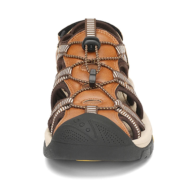 Summer Outdoor Sandals for Men Breathable Hiking Shoes Water Beach Mens Sandals Camping Climbing Aqua Sneaker Fashion Roman Shoe