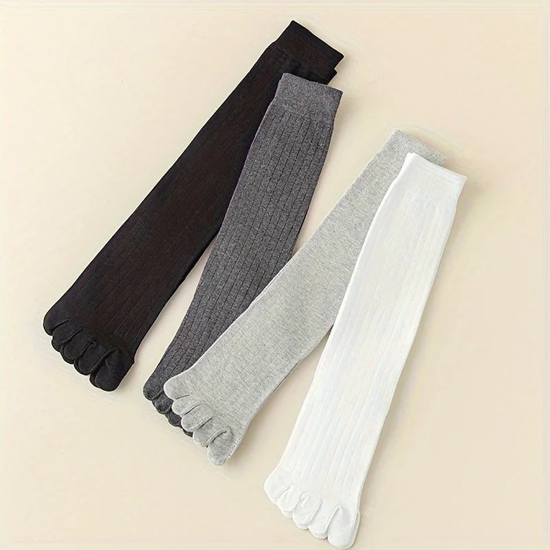 Men's Cotton Sweat Absorption Split-toe Knee-high Socks Breathable High Quality Soft Male Sock Comfortable Fashion Casual Sox