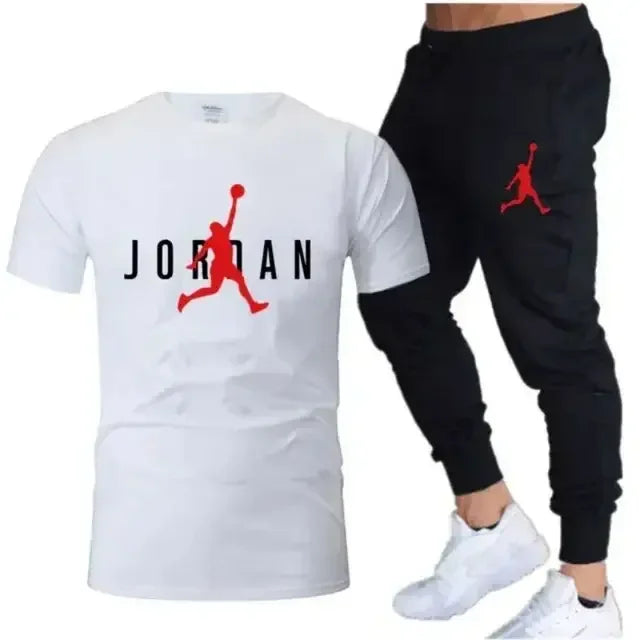 2025 New Summer Popular Men's Set, Men's Sports Set, Printed Leisure Fashion Short Sleeve Set, Men's Jogging Set