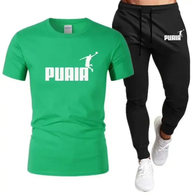 2025 New Summer Popular Men's Set, Men's Sports Set, Printed Leisure Fashion Short Sleeve Set, Men's Jogging Set