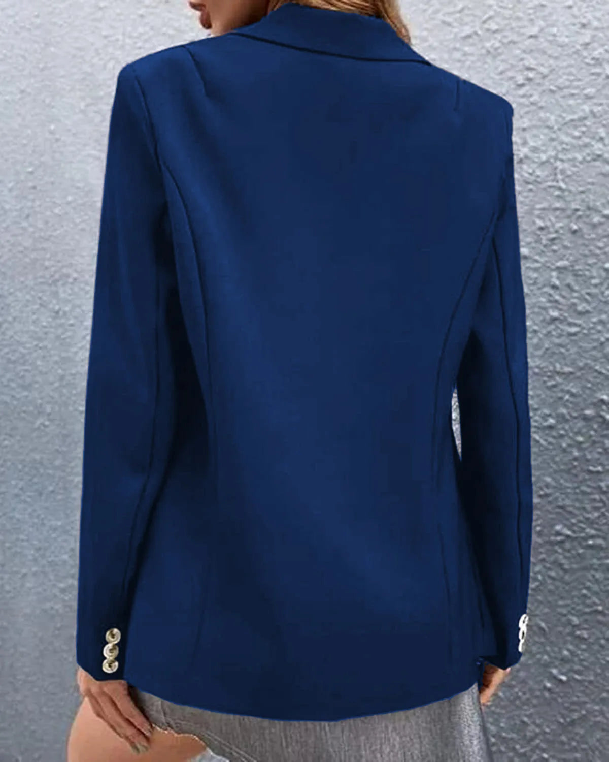 Spring Womens Office Blazer Long Sleeve One Button Solid Color Jacket