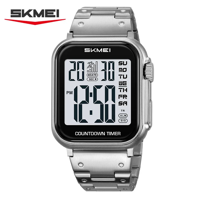SKMEI 2447 Brand Fashion Men's Electronic Watch Calendar Alarm Clock Luminous Countdown Digital Watches for Man reloj hombre