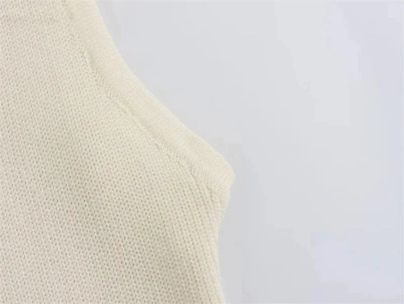 Knit Ribbed Cardigan Maxi Dress Female High Waist Slim Pocket Sleeveless Elegant Party Dress Women's Knitwear Long Dress