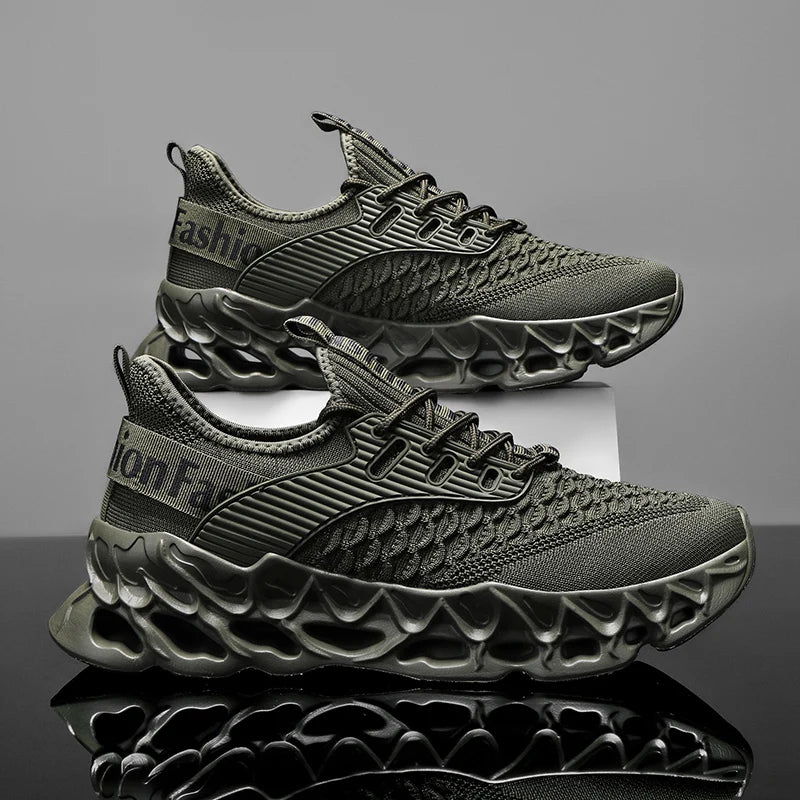 YRZL Sports Men Sneakers 2025 Breathable Mesh Running Shoes Lightweight Comfortable Walking Shoes Male Casual Outdoor Footwear