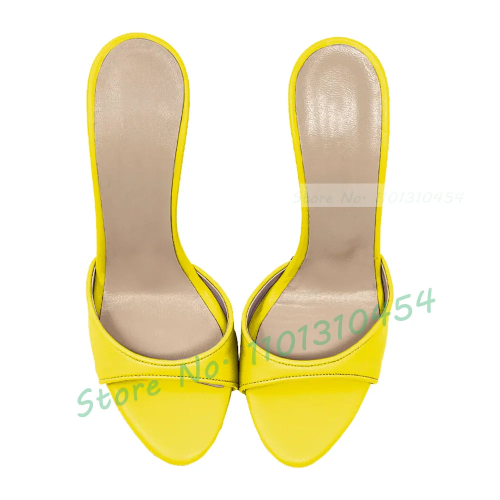 Snake Print Round Open Toe Slippers Women Casual Solid Outdoor Stiletto High Heels Shoes Female Customize Elegant Dress Slides