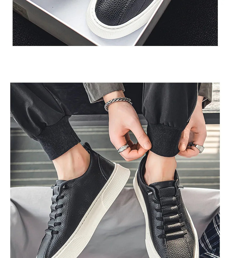 White Sneakers for Men  Fashion Casual Lace Up Round Toe Flat mens Running Sport Shoes Zapatillas Deportivas Hombre 2024