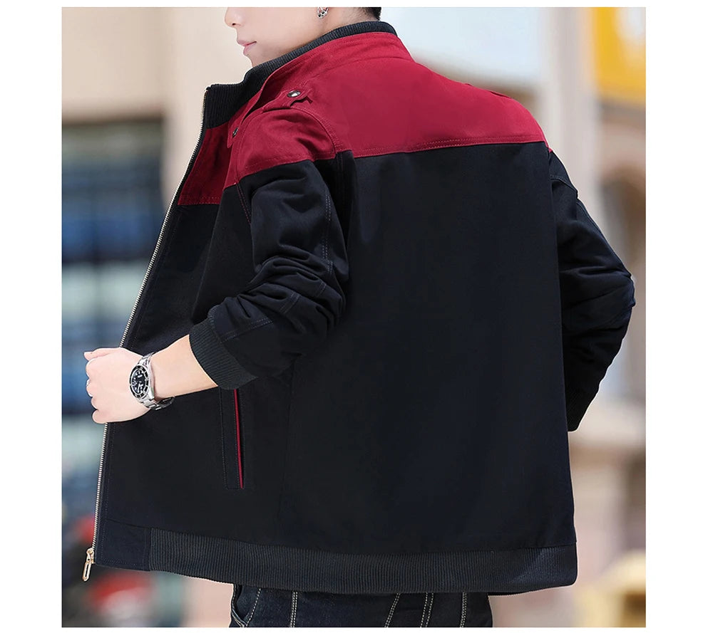 DIMUSI Winter Men's Bomber Jacket Casual Mens Outwear Fleece Warm Coats Fashion Stand Collar Uniform Jackets Mens Brand Clothing