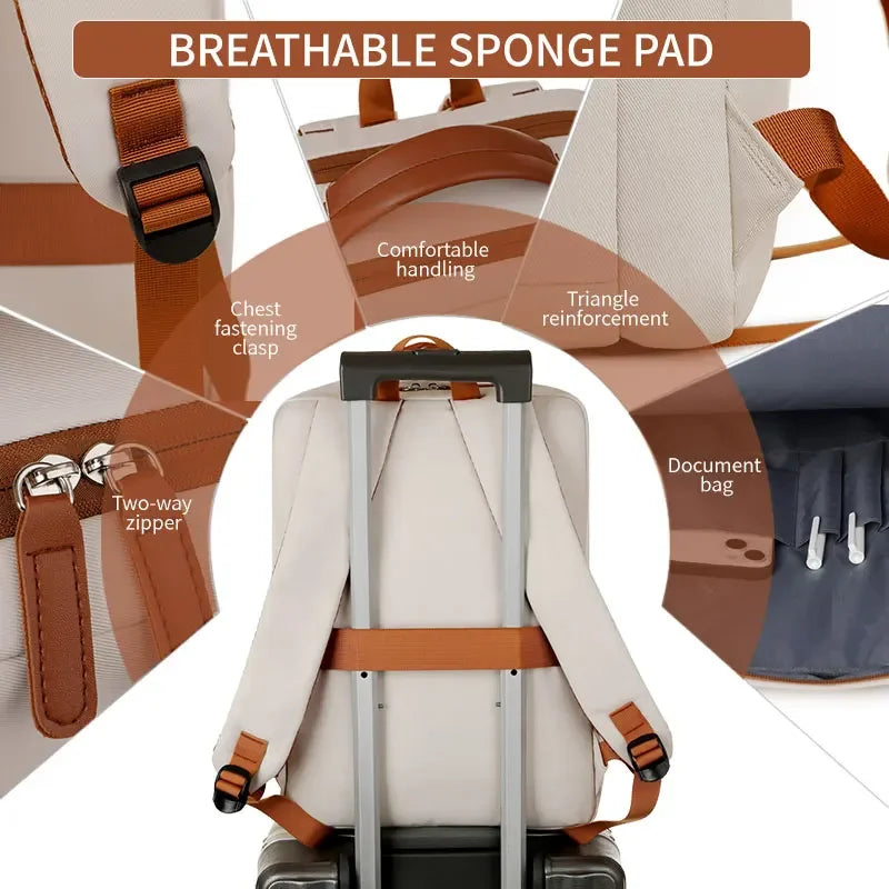 New Computer Bag, Backpack, Men's and Women's Large Capacity Travel, Commuting, Business, College Student Backpack