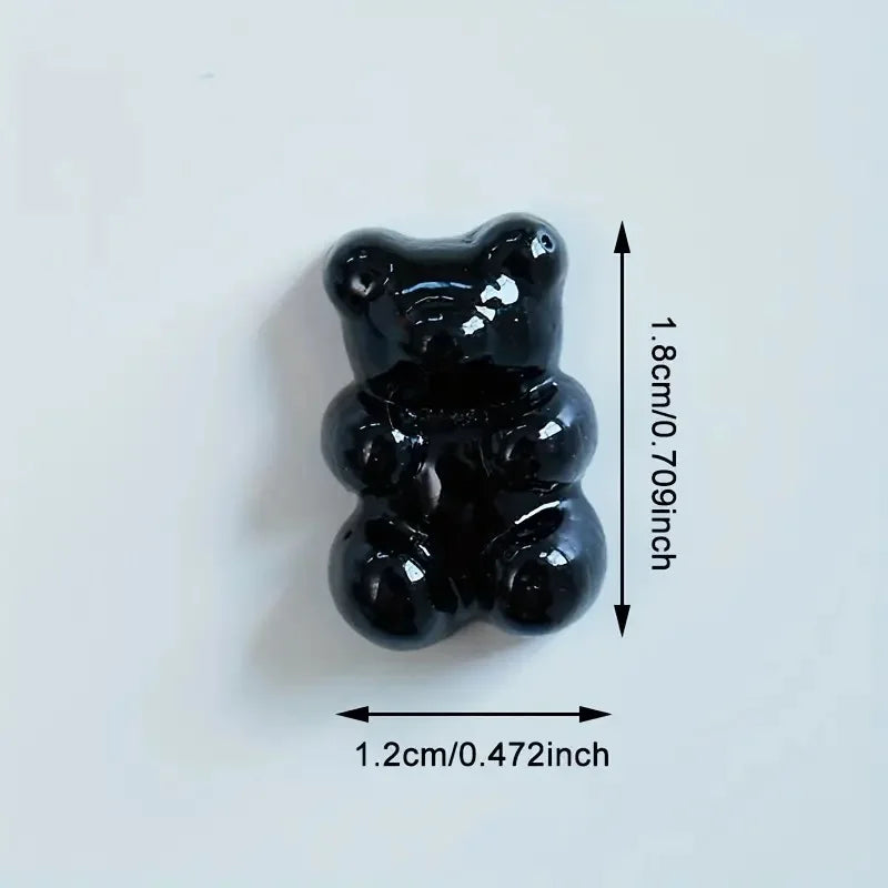 12/24Pcs Set Cute Jelly Bear Shoe Decoration Charms For Clogs Women And Man Sandals Decoration