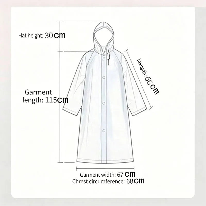 Hooded Raincoat for Men and Women, Travel, Camping, Fishing, Portable Waterproof Raincoat (Comes with Shoe Cover and Shoe Brush)