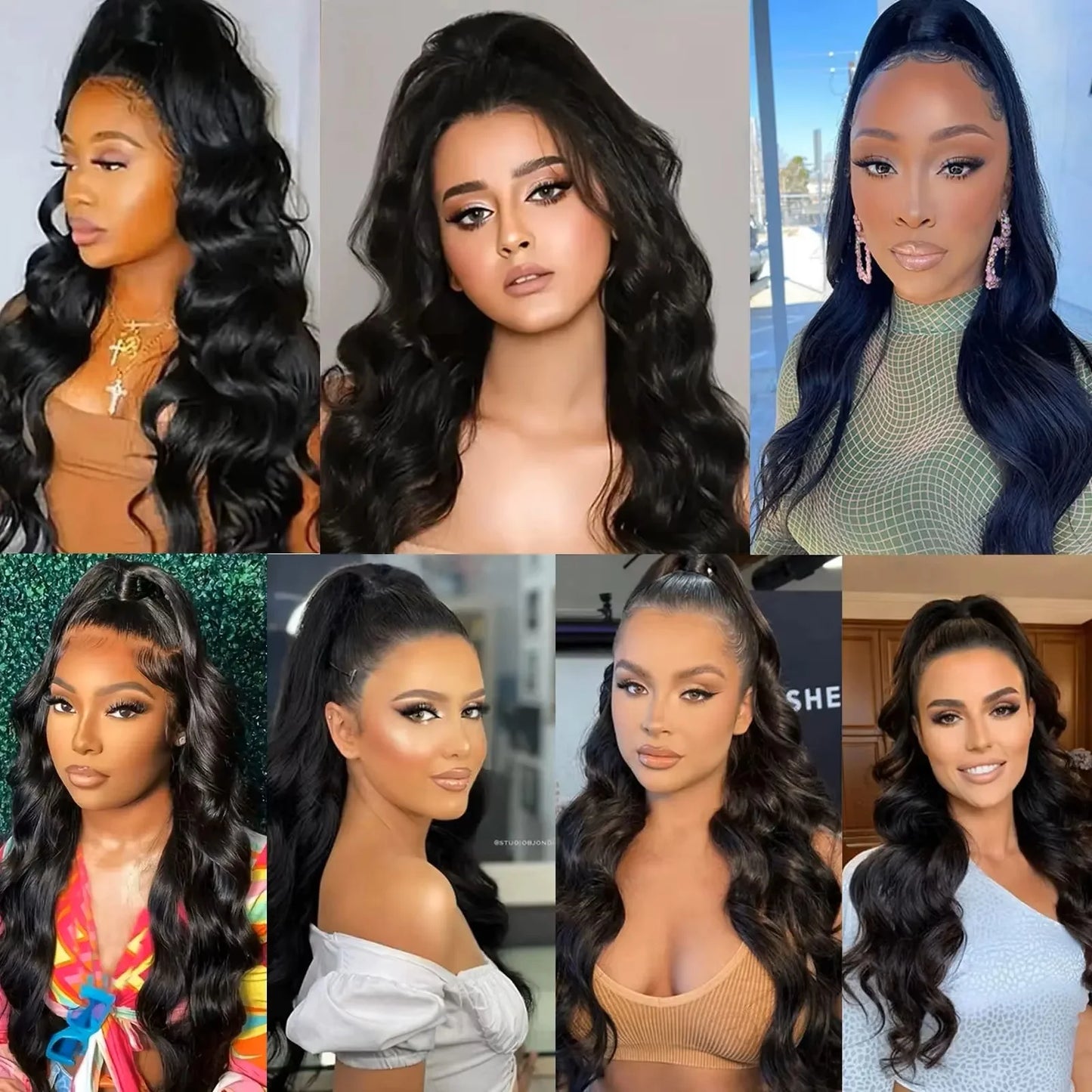 Bopdy Wave Ponytail Extension Drawstring Ponytail 100% Real Human Hair For Black Women Wavy Pony Tails Extensions 26 Inches