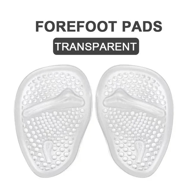 Soft Silicone Forefoot Metatarsal Pads Non-Slip Ball of Foot Cushions for Women High Heels Sandals Pain Relief Comfortable