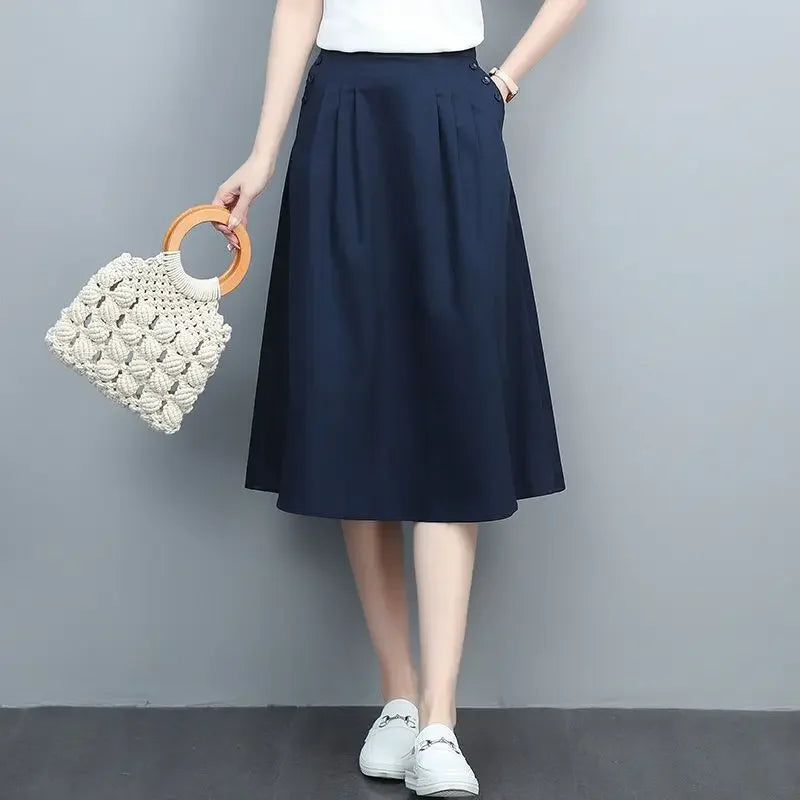 Female Skirts Korean Style A Line Women's Skirt Stylish Harajuku Premium Fashion Chic and Elegant Streetwear Modest Aesthetic V