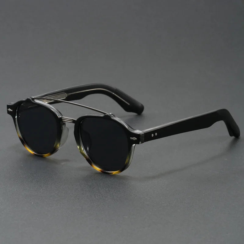 High-end Quality Sunglasses Men Women Korean Style Retro Sun Glasses for Women Thick TR90 Frame Luxury Brand Design Fake Glasses BAZAARHUBO