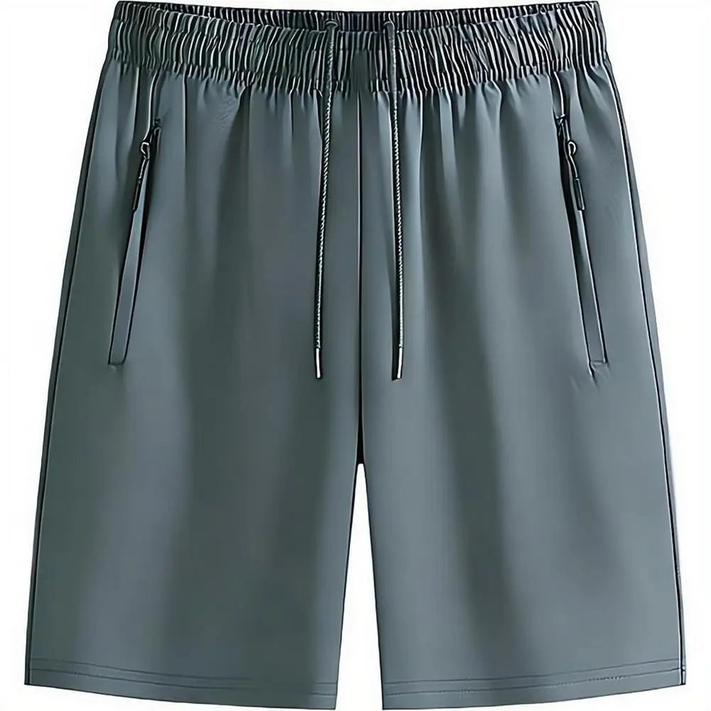 Summer Men's Shorts Cool Sportswear Running Sport Shorts Casual Bottoms Gym Fitness Training Jogging Short Pants Men Black Gray