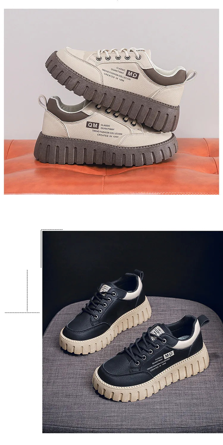 2026 New Style Women's Spring Casual Shoes Campus Style Student Designer Platform Shoes Fashion Women Versatile Leather Sneakers