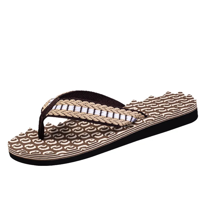 Casual Slippers For Men Flip Flops Beach Sandals Summer Non-Slip Flat Slides Men Slippers Indoor House Shoes Male Slipper Man