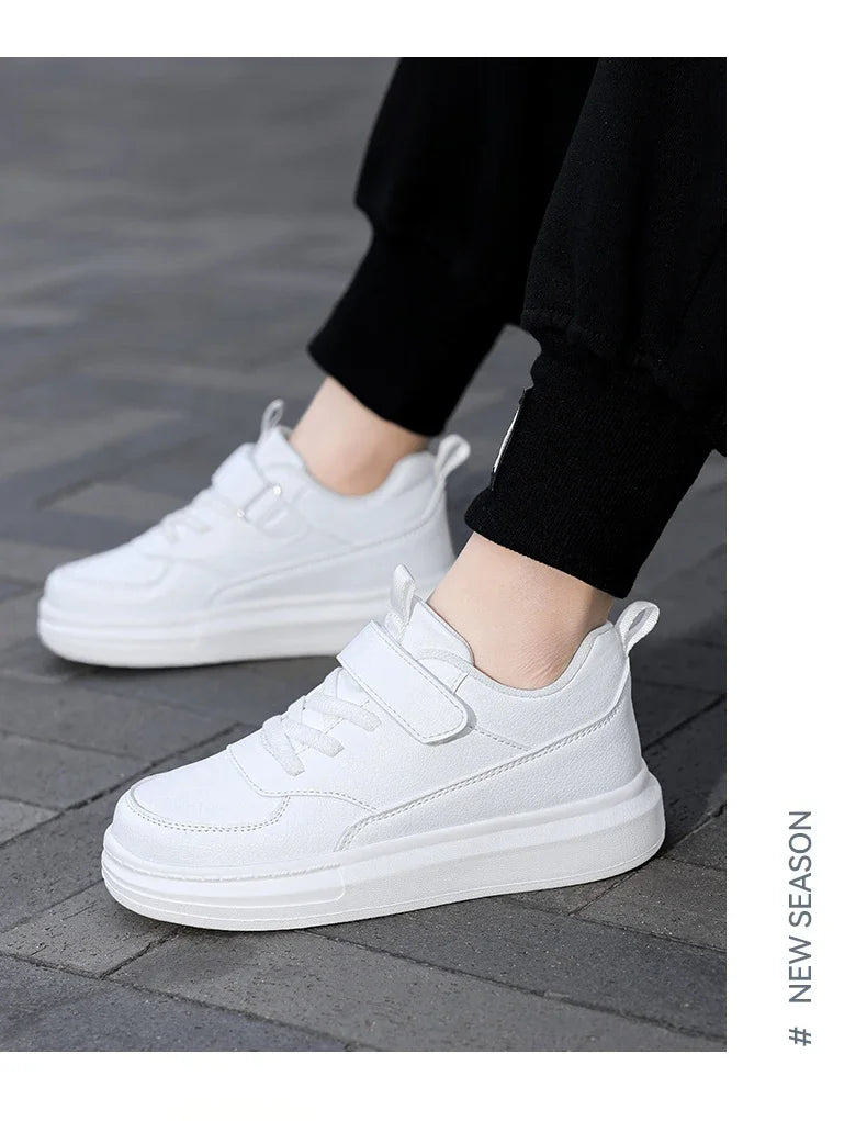 Children's Sneakers Kids Fashion Design White Non-slip Casual Shoes for Boys Girls Hook Breathable Sneakers Toddler Outdoor Shoe