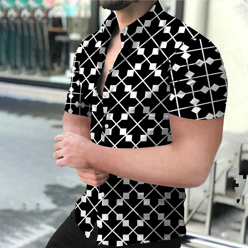 Luxury Shirt Owl 3d Print Shirts Men Women Fashion Oversized Blouse Men's Lapel Shirt Beach Camisas Men's Clothing Bussiness