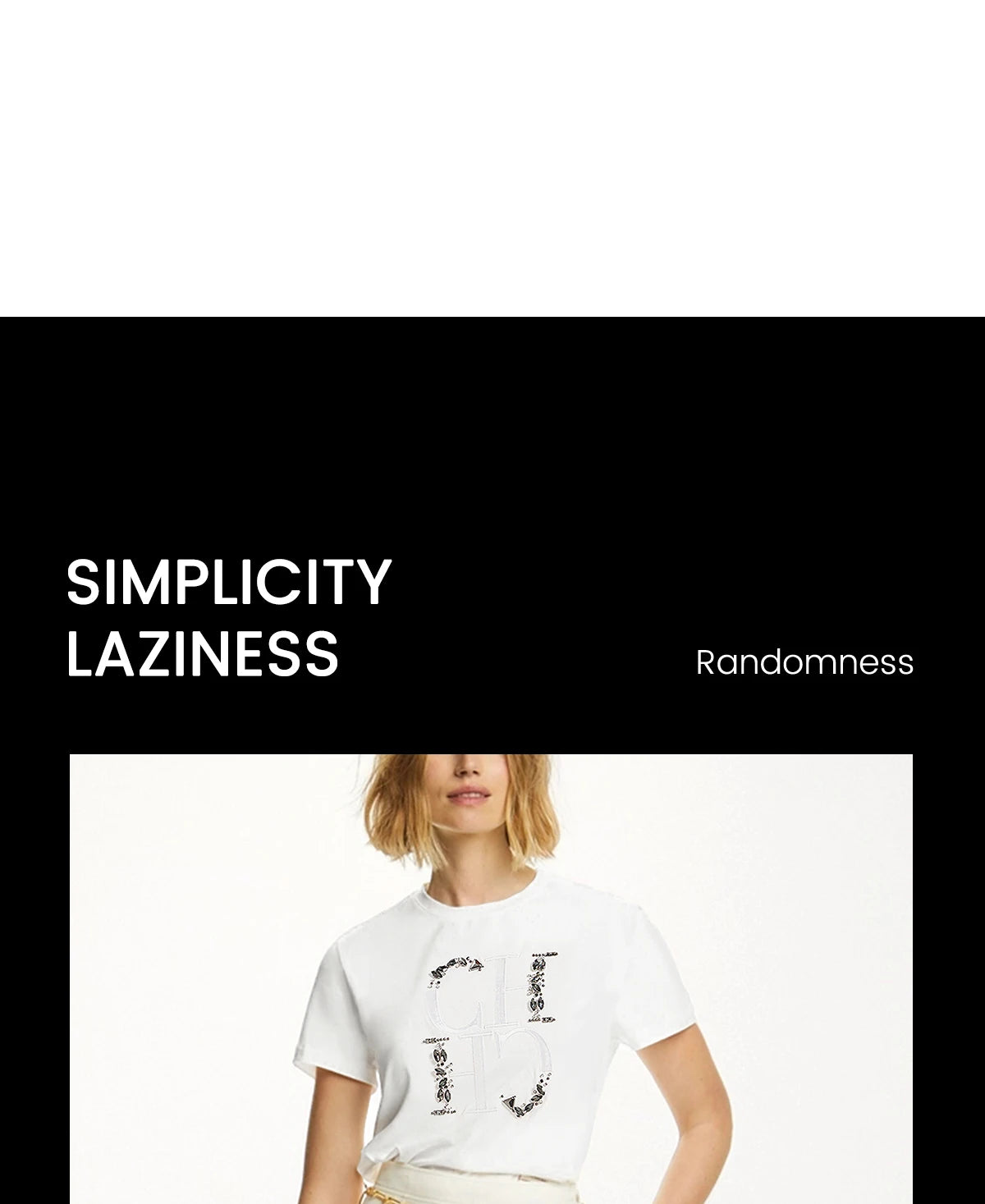 CHCH 2024 New Women's Summer T-shirt Short Sleeve Heavy Craft Embroidery T-shirt Women's Fashion Casual Women's Short Sleeve
