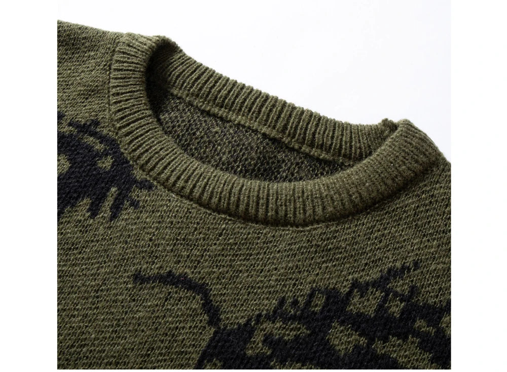 Autumn Winter Men's O-Neck Sweater Casual Men Warm Cashmere Knitted Pullover Men Classic Loose Knitwear Sweaters Clothing